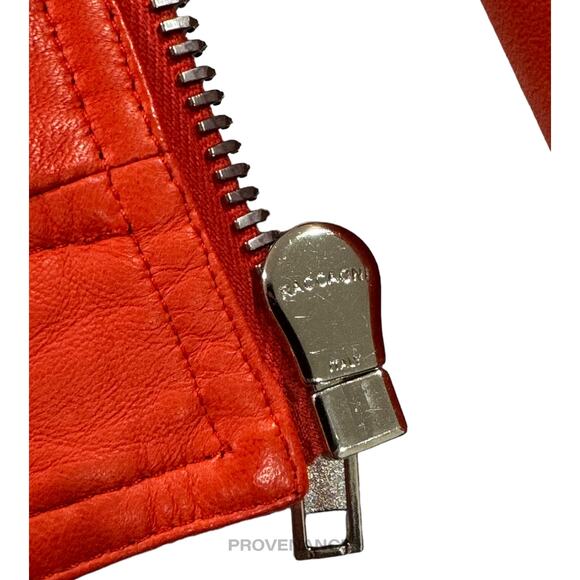 🔴 Rick Owens Walrus Intarsia Leather Jacket - 50 Red - Picture 13 of 16